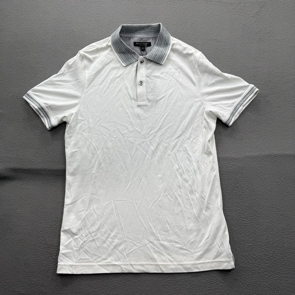 Banana Republic Other - Banana Republic Luxury Touch Polo Shirt Mens Medium White Cotton Contrast Collar